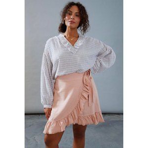 ANTHROPOLOGIE New Pilcro Nettie Ruffled Mini Skirt